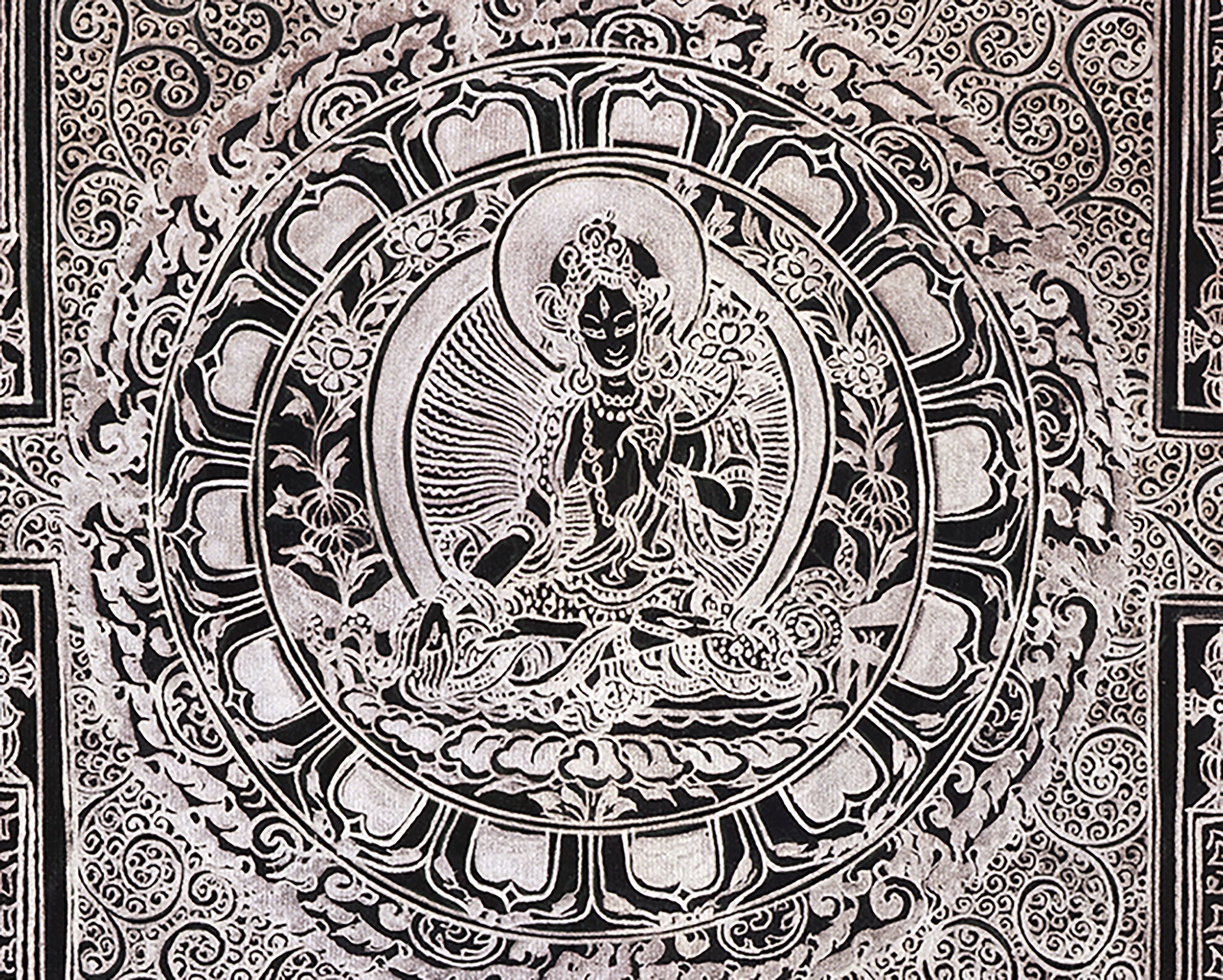 White Tara Mandala | Thangka for Healing, Longevity & Protection