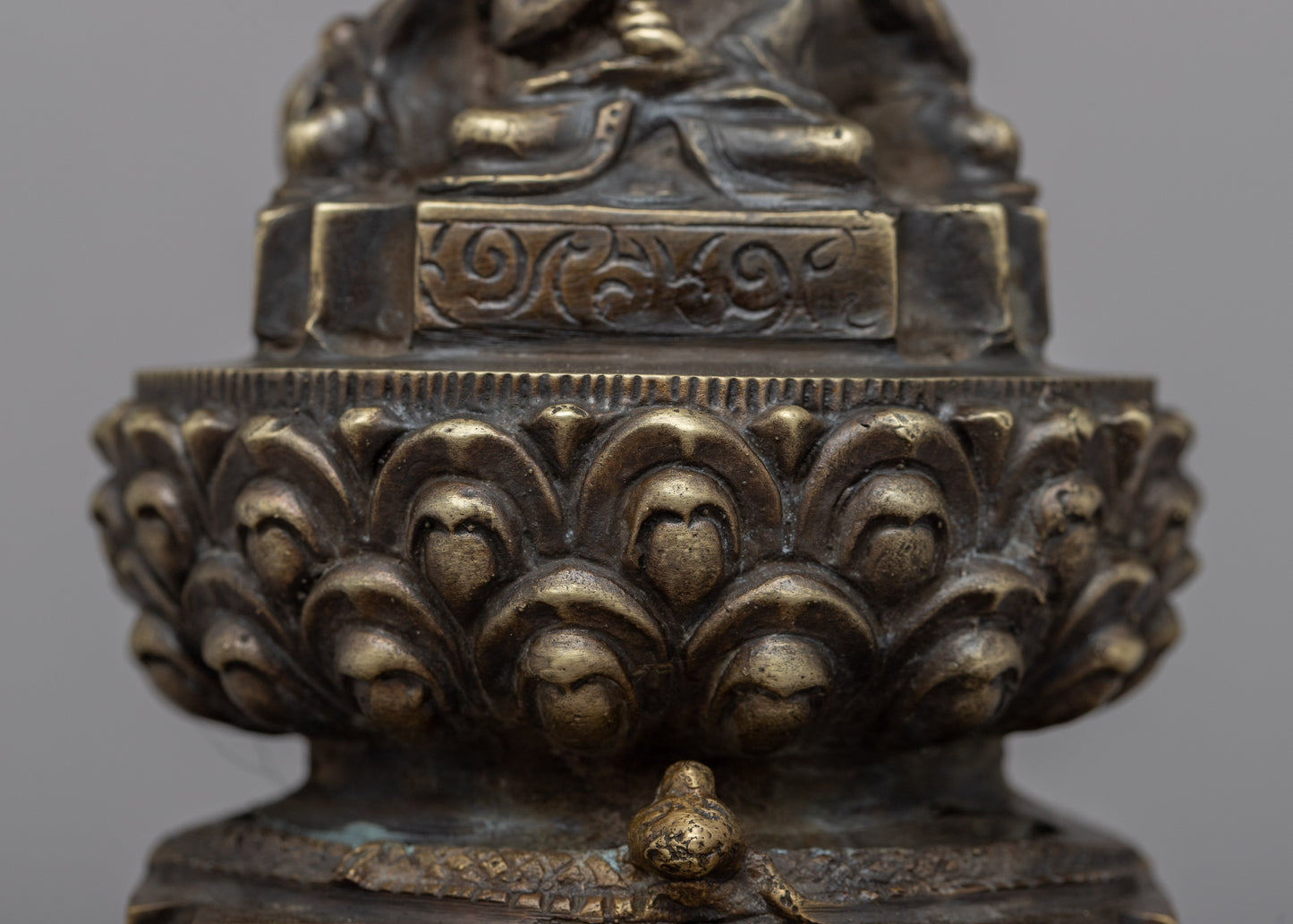 Tibetan Buddha Stupa | Carved Buddhist Shrine for Serenity