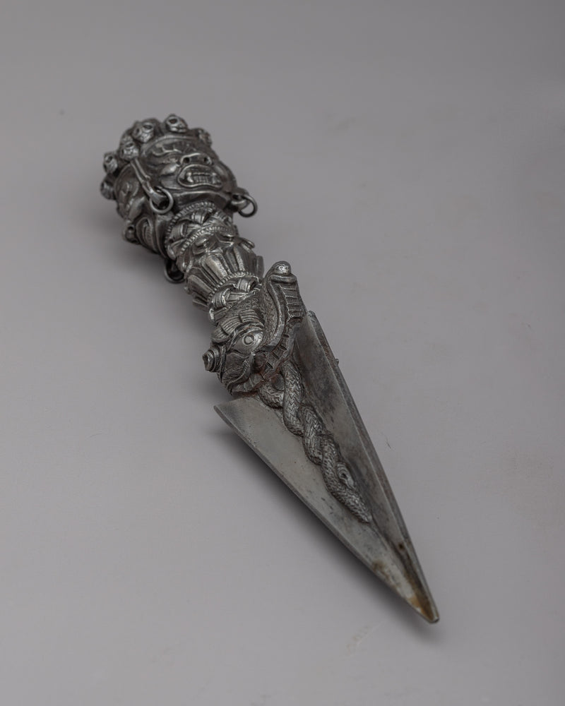Iron Phurba Ritual Dagger | Symbol of Wrathful Deities and Protection
