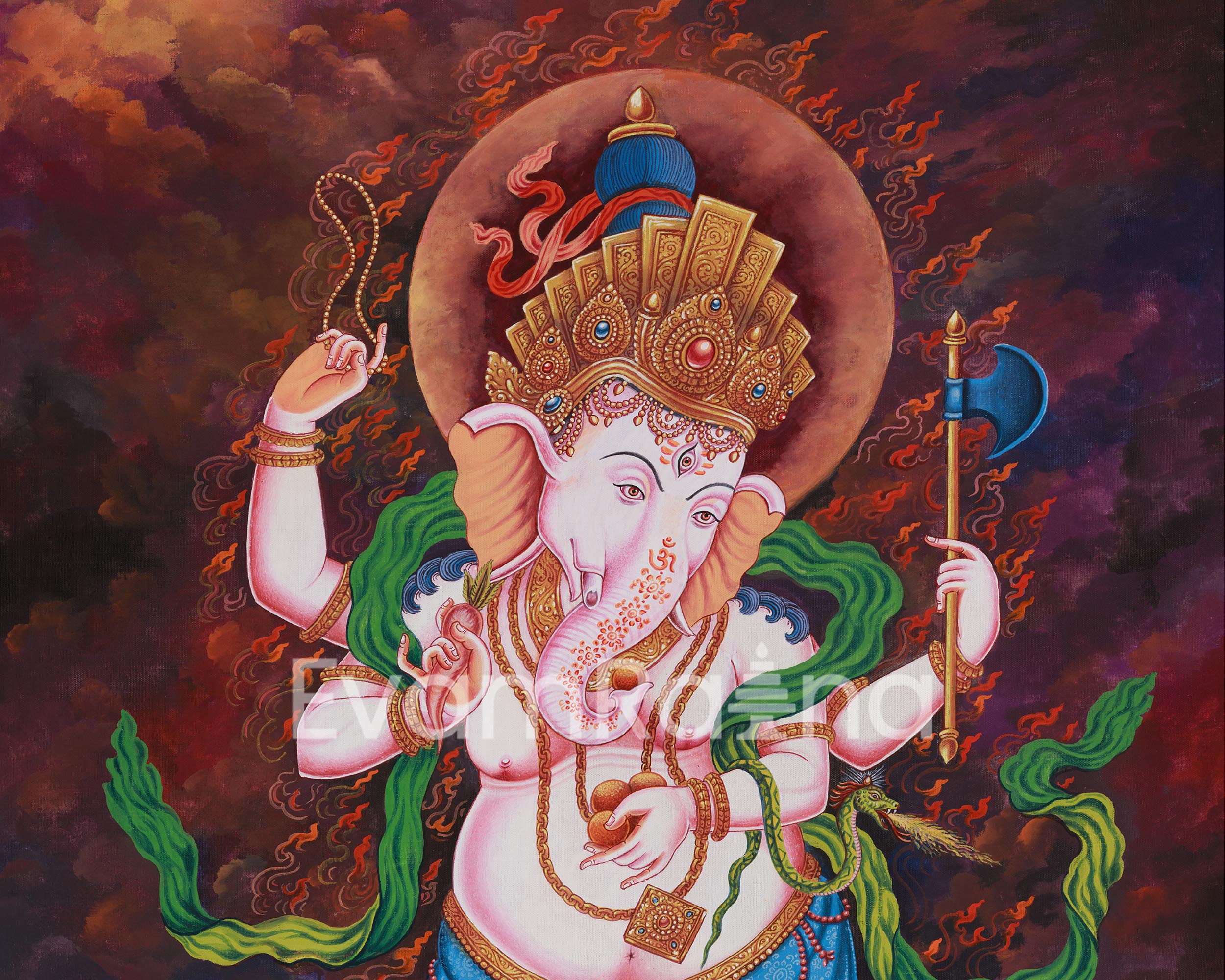 Ganesha Canvas Print | Sacred Hindu Deity Artwork