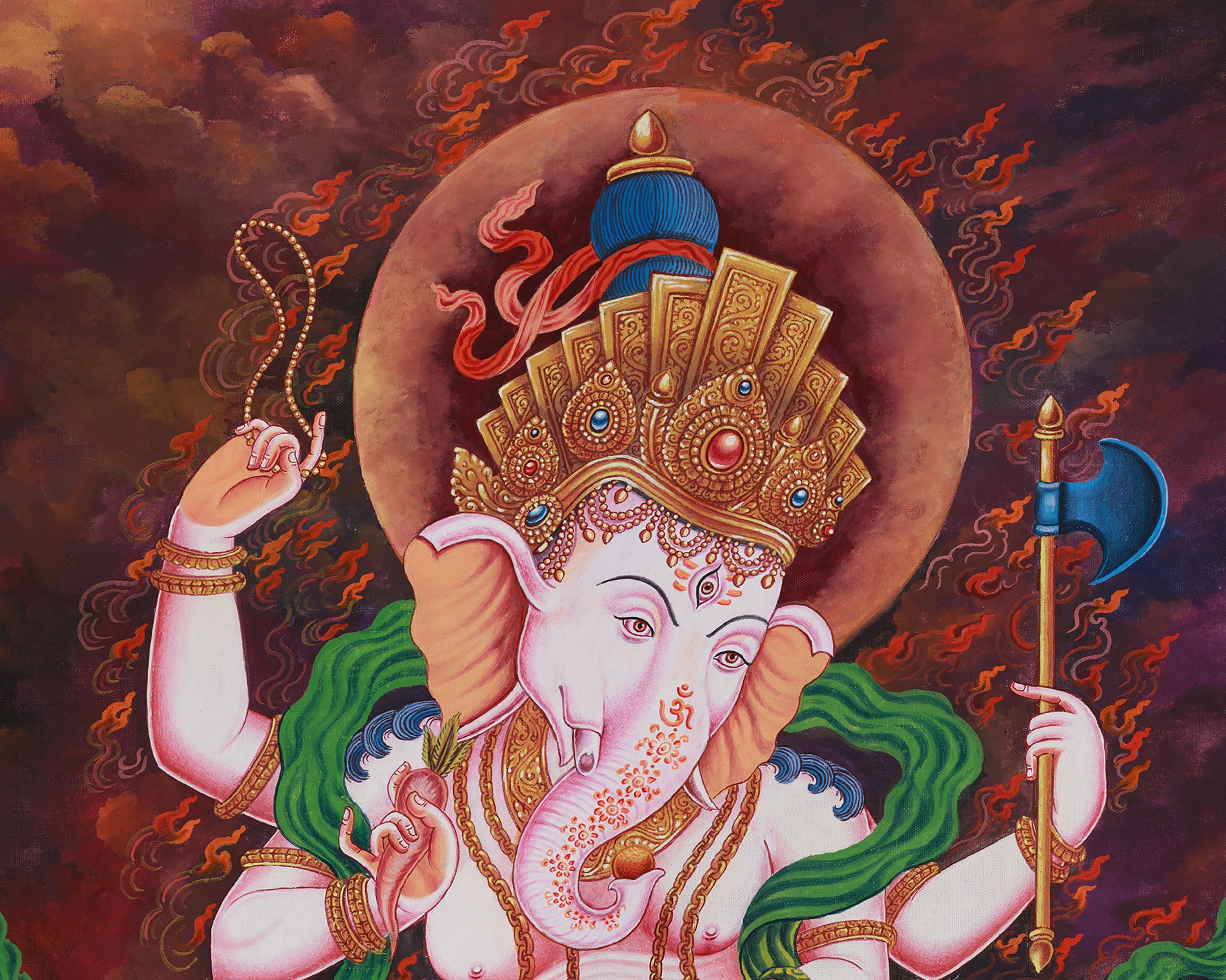 Ganesha Canvas Print | Sacred Hindu Deity Artwork