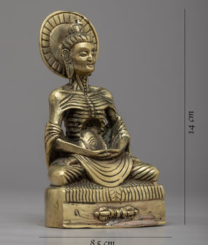 Handcrafted Fasting Buddha Statue | Embrace Inner Peace and Wellness with this Exquisite Artwork