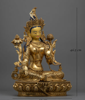Green Syama Tara Statue | Embody the Divine Feminine Essence of Compassion and Enlightenment
