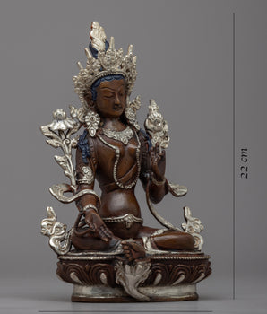 Himalayan Green Tara Statue | Tibetan Compassion Tara Deity
