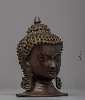 Buddha Head Decoration | Serene Buddha Head for Meditation Room or Yoga Studio