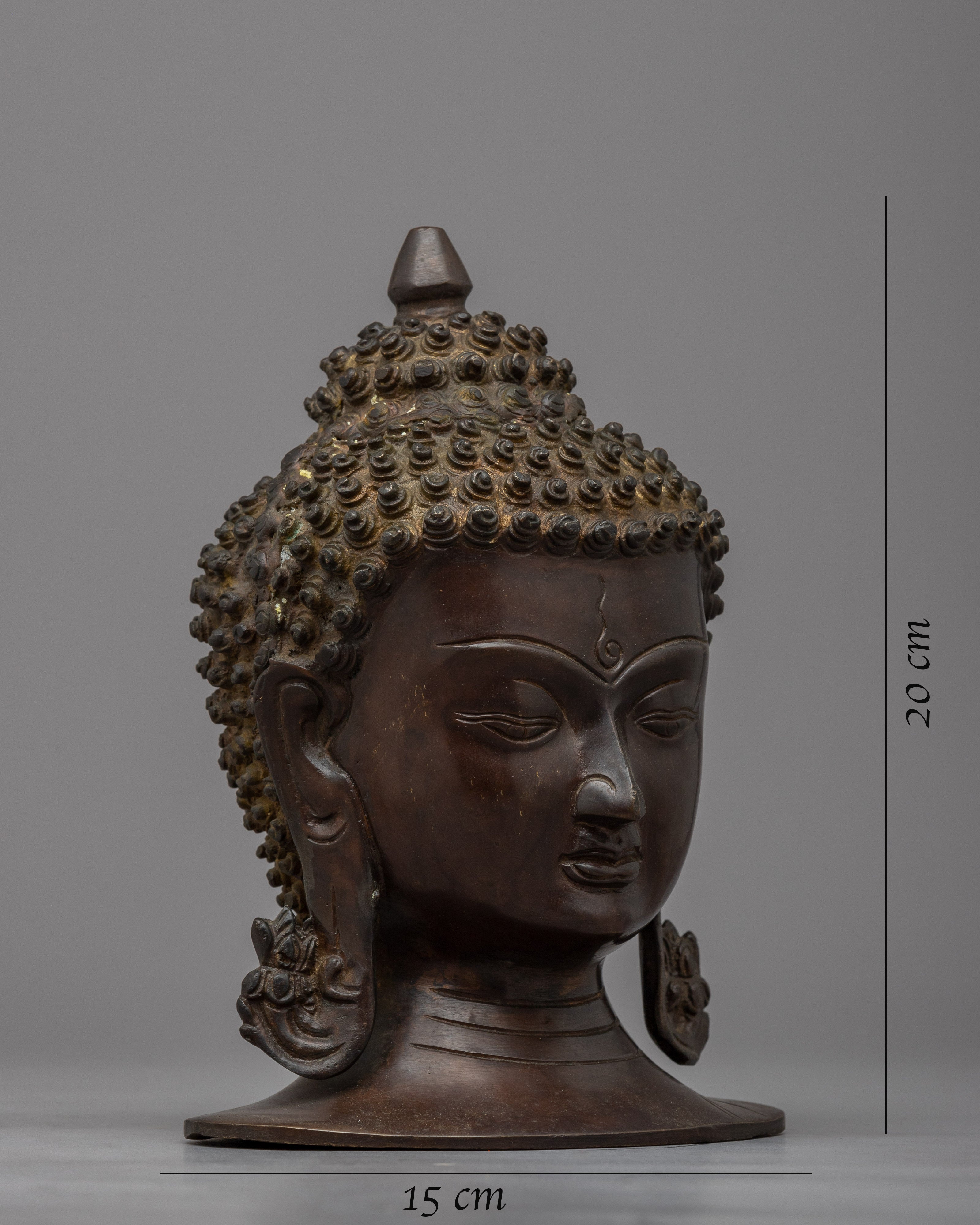 Buddha Head Decoration | Serene Buddha Head for Meditation Room or Yoga Studio