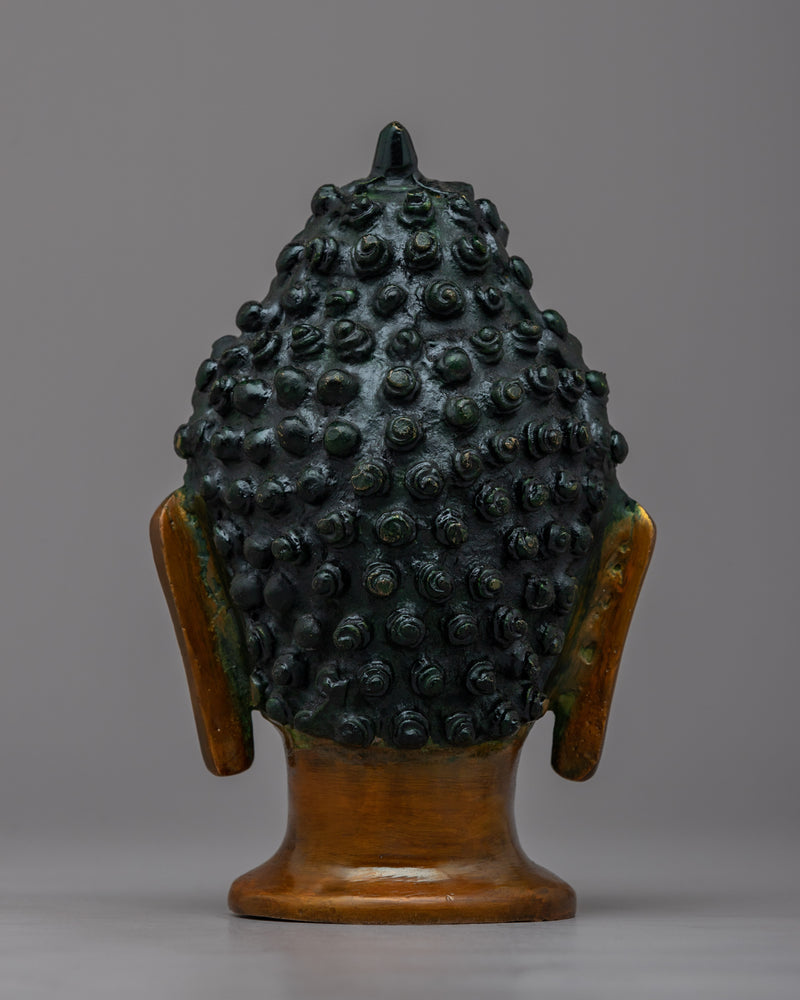 Meditating Head Buddha Sculpture | Spiritual Art for Home