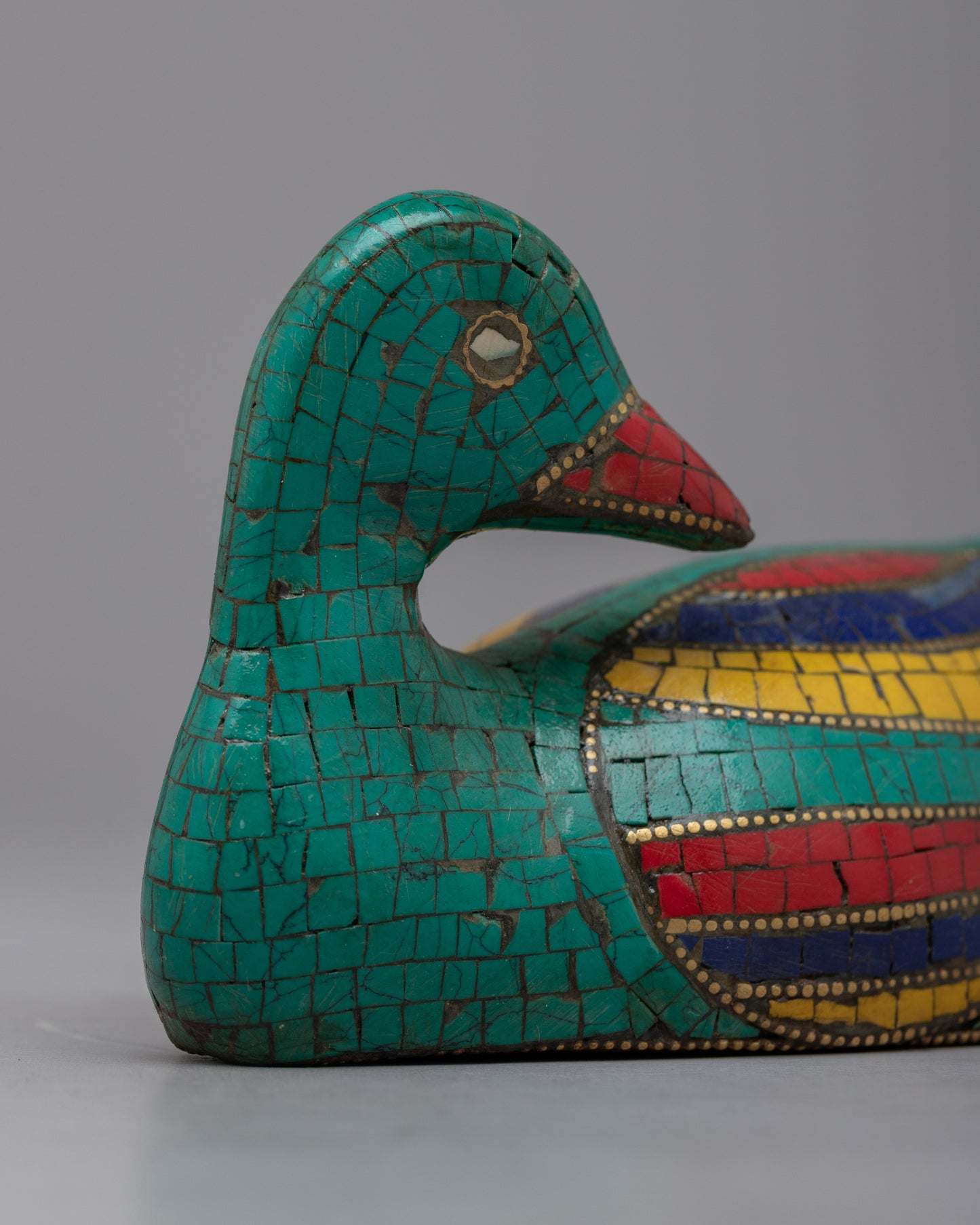 Dazzling Duck Statue | Handcrafted with Gemstones