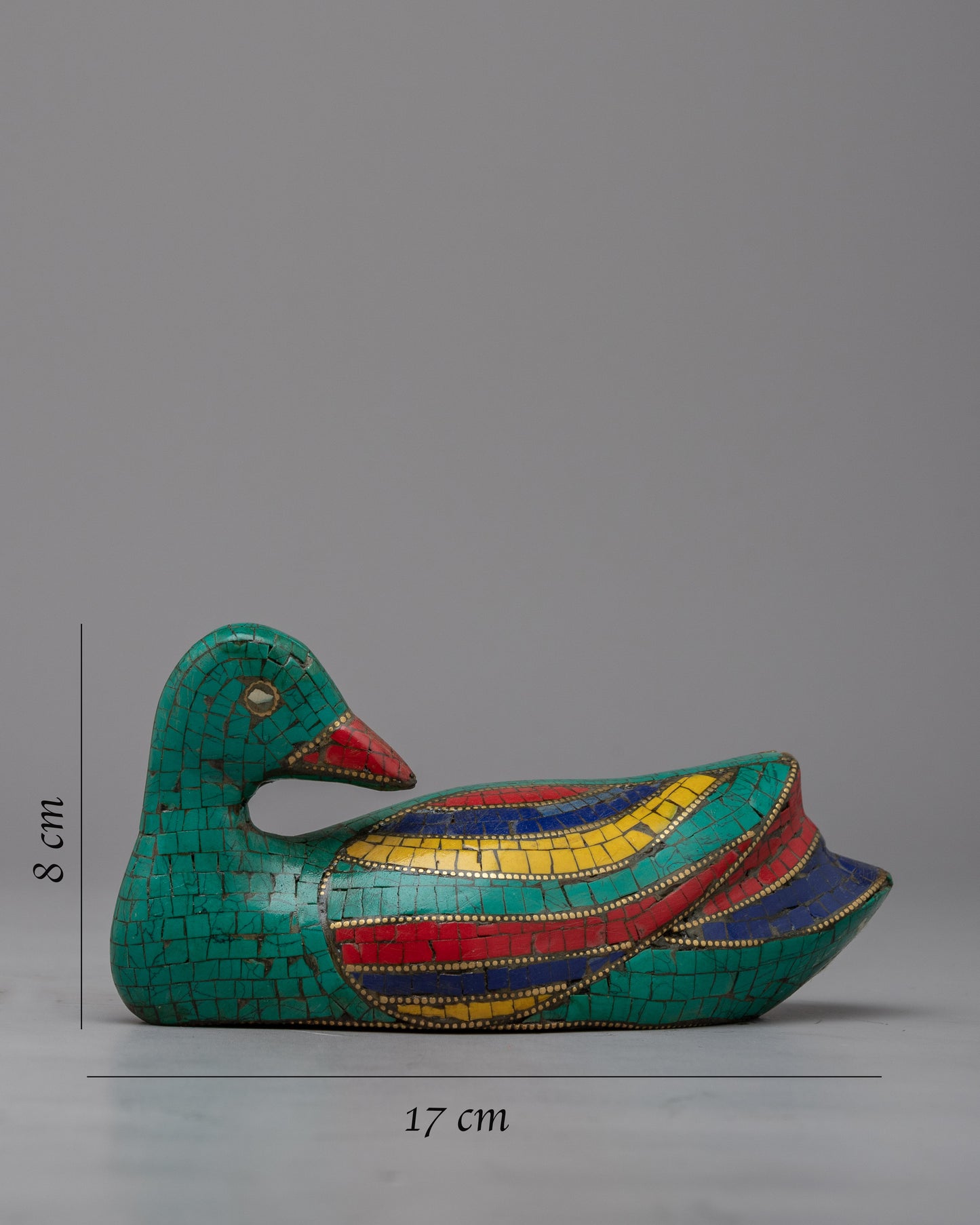 Dazzling Duck Statue | Handcrafted with Gemstones