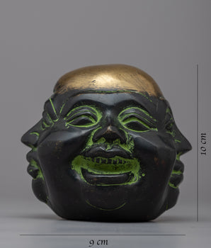 Buddha Head with Four Faces | Serene and Spiritual Sculpture for Tranquility
