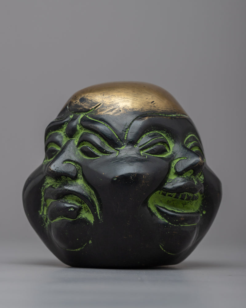 Buddha Head with Four Faces | Serene and Spiritual Sculpture for Tranquility