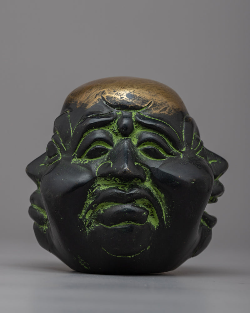 Buddha Head with Four Faces | Serene and Spiritual Sculpture for Tranquility