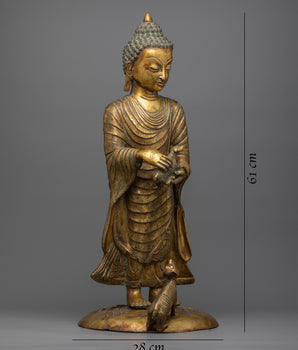 Standing Buddha Shakyamuni Statue | Enlightenment in Your Sacred Space