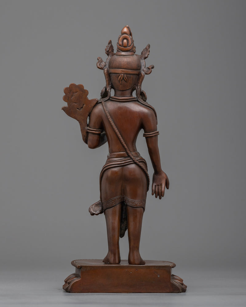 Standing Chenrezig Statue | Traditional Avalokiteshvara Art