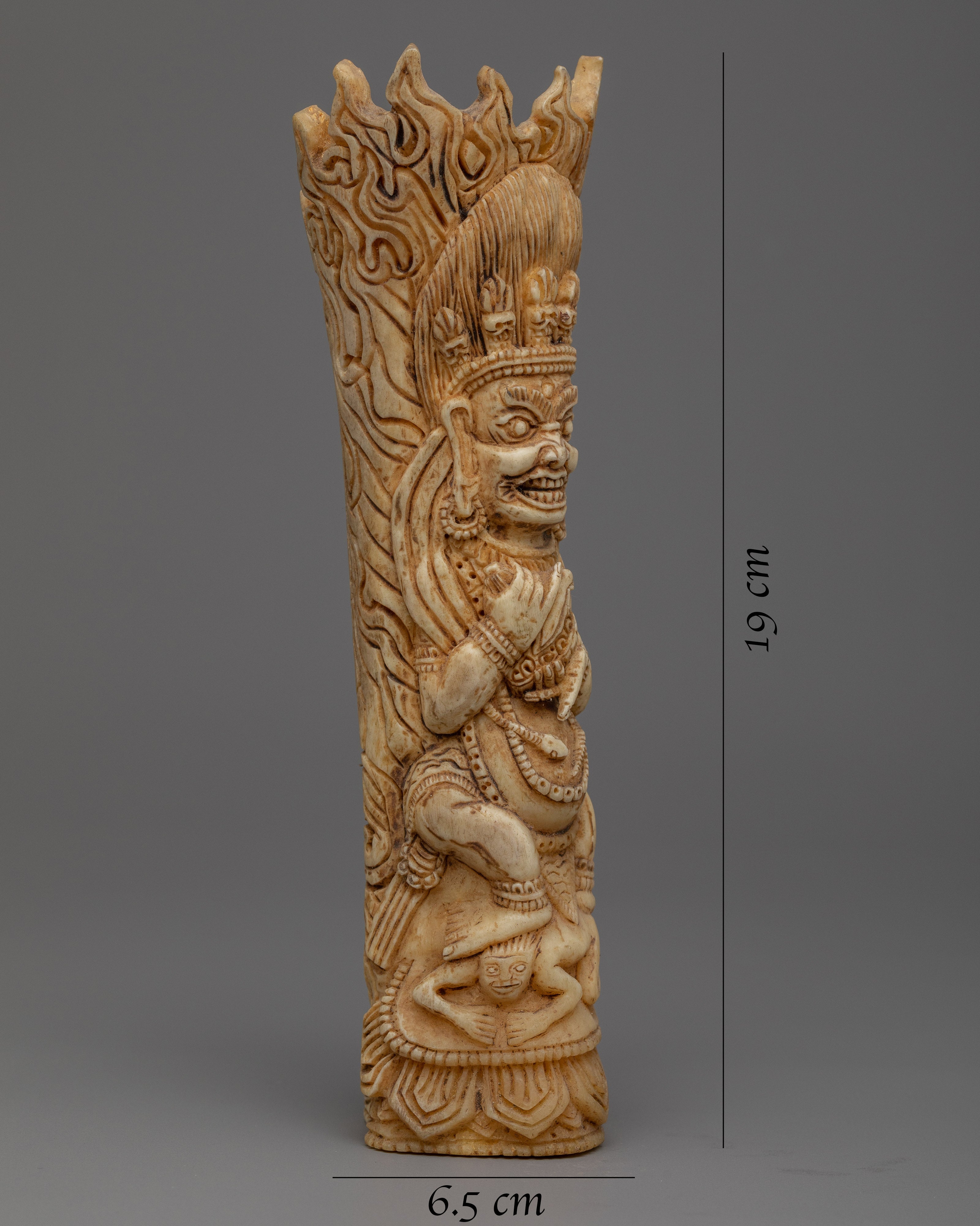 Exquisite Ethically Sourced Bone Mahakala | Handcrafted Beauty for Spiritual Empowerment