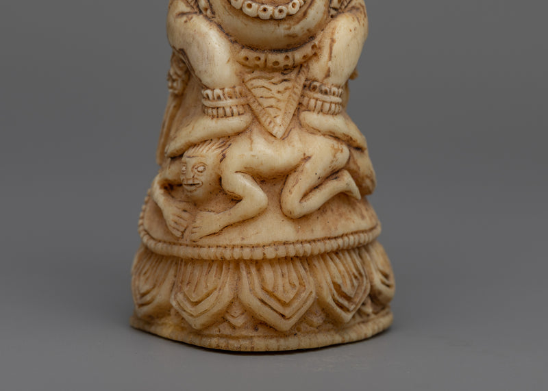 Exquisite Ethically Sourced Bone Mahakala | Handcrafted Beauty for Spiritual Empowerment