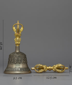 Buddhist Vajra and Bell Set | Tibetan Buddhist Ceremonial Tools