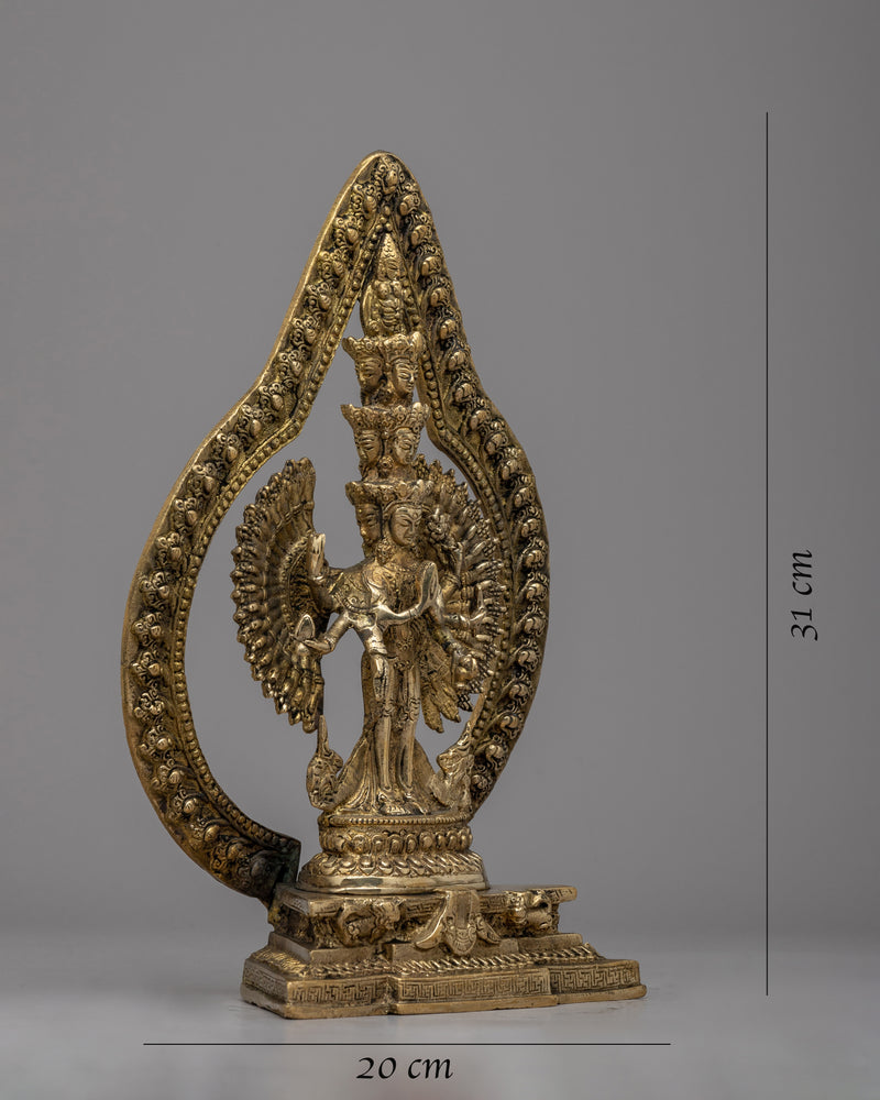 1000 Armed Chenrezig Bodhisattva Statue | Himalayan Buddhism Sculpture