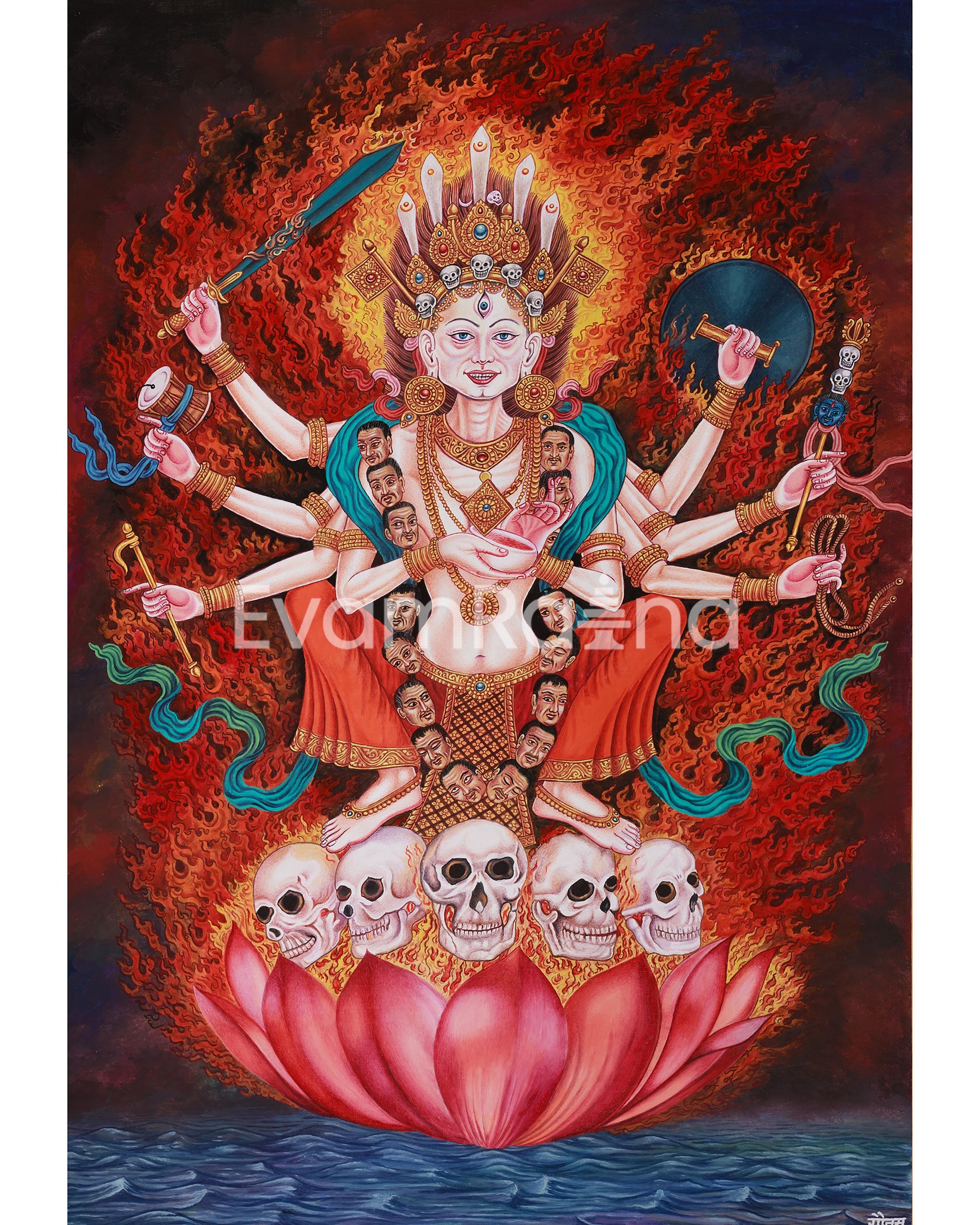 Goddess Chamunda Canvas Print 
