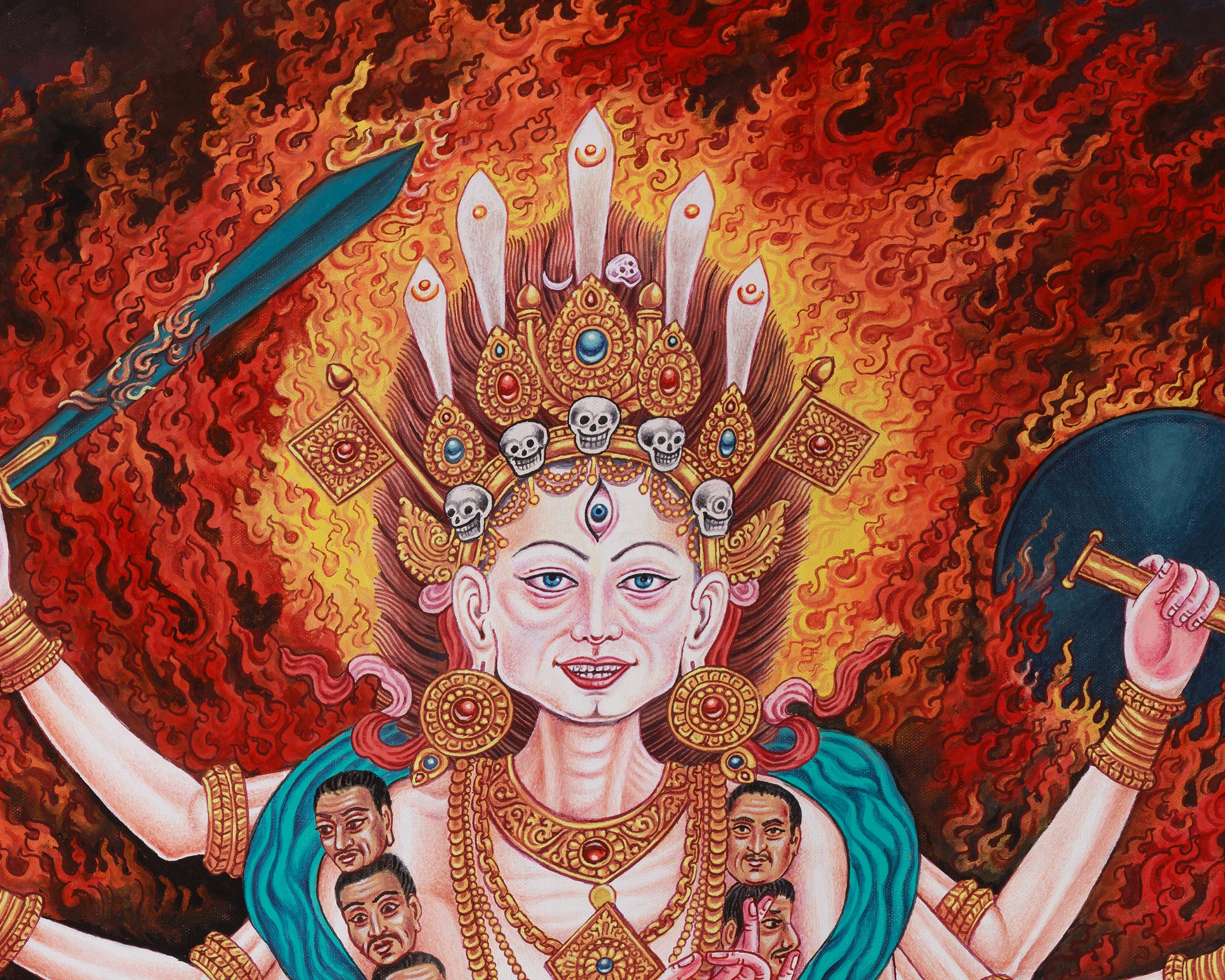 Goddess Chamunda Canvas Print | The Hindu Goddess of War & Disasters