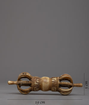 Tibetan Ethically Sourced Bone Vajra | Sacred Ritual Tool for Spiritual Seekers