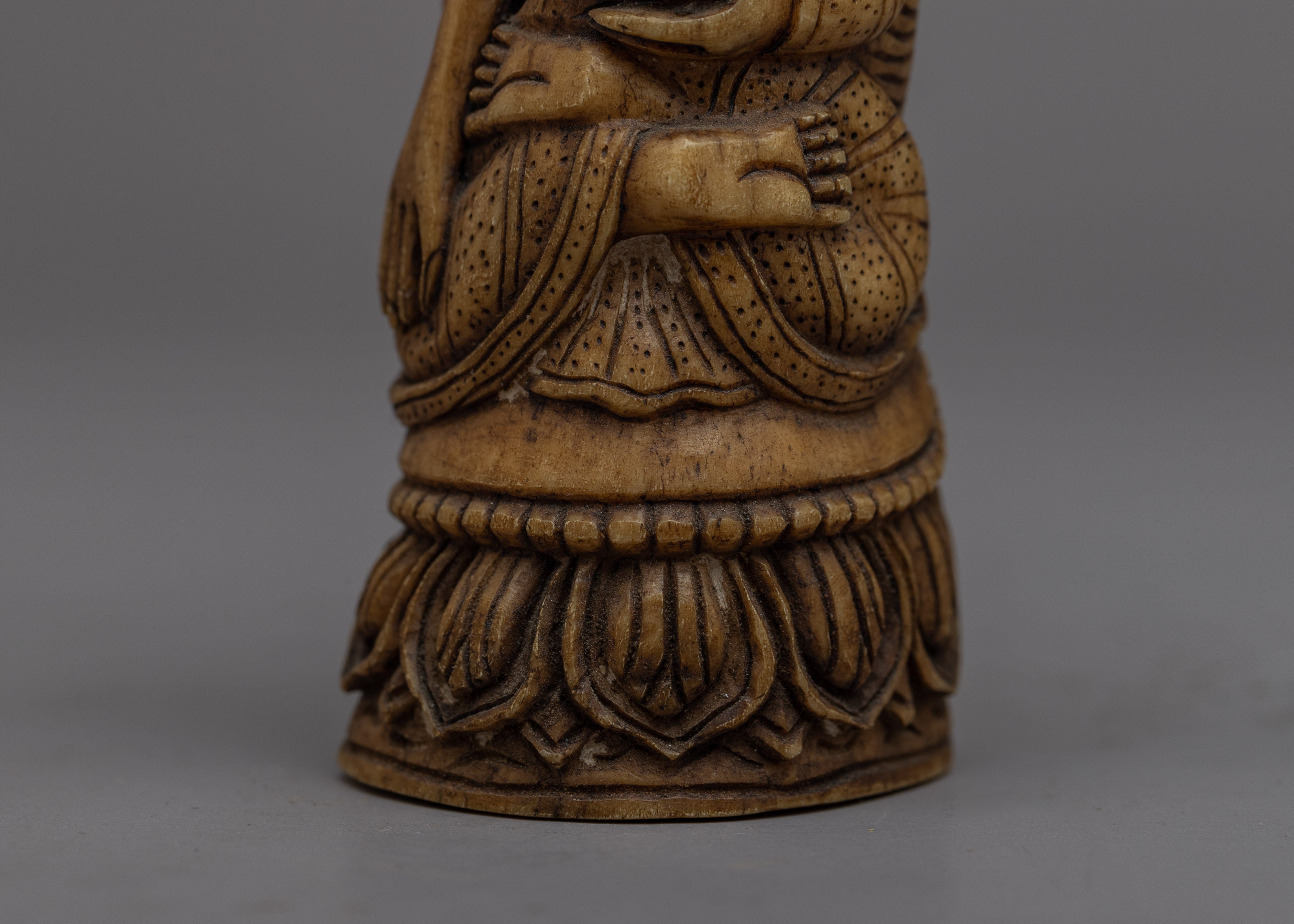 Enlighten Your Space with The Shakyamuni Buddha | Ethically Sourced Bone Sculpture