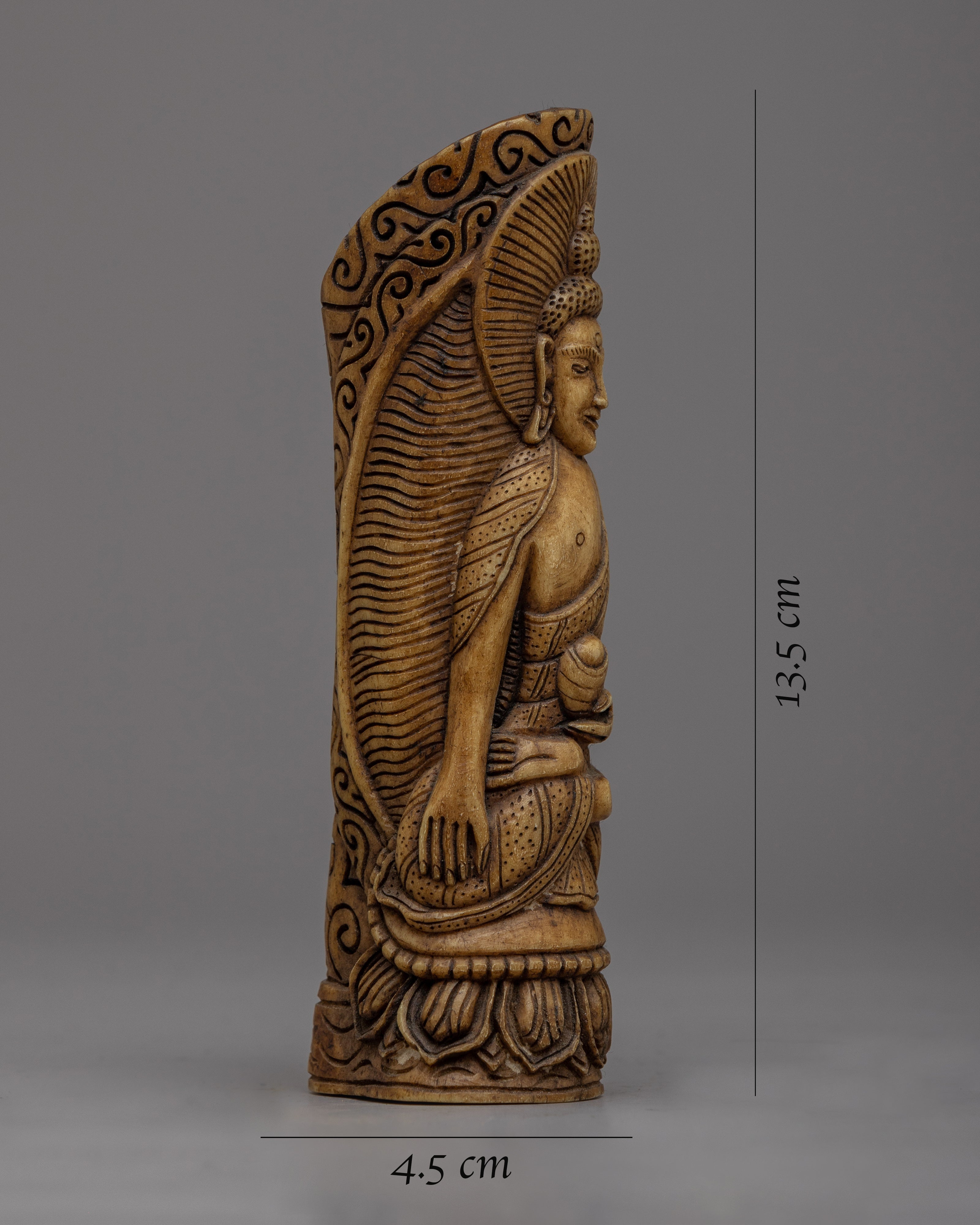 Enlighten Your Space with The Shakyamuni Buddha | Ethically Sourced Bone Sculpture