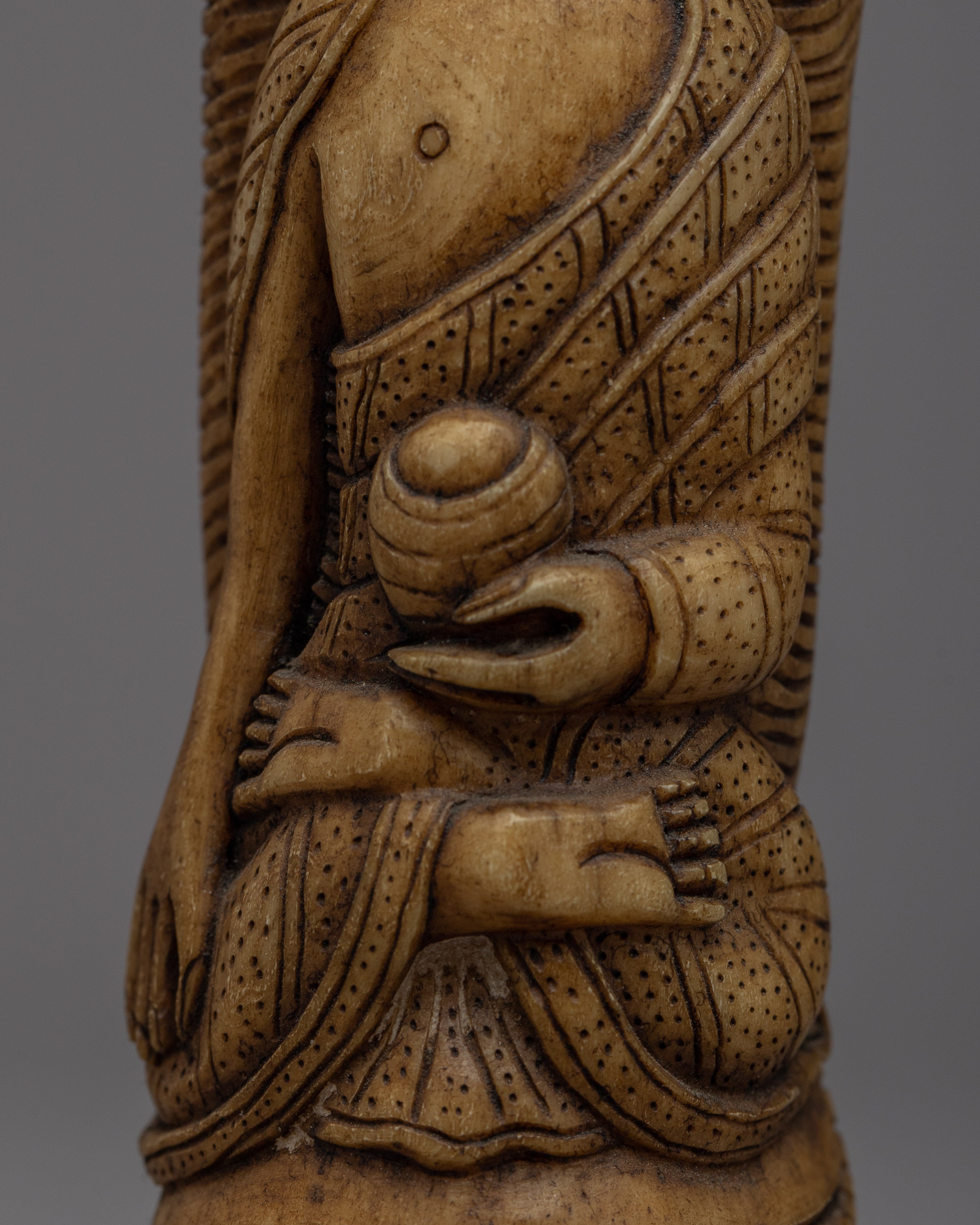 Enlighten Your Space with The Shakyamuni Buddha | Ethically Sourced Bone Sculpture