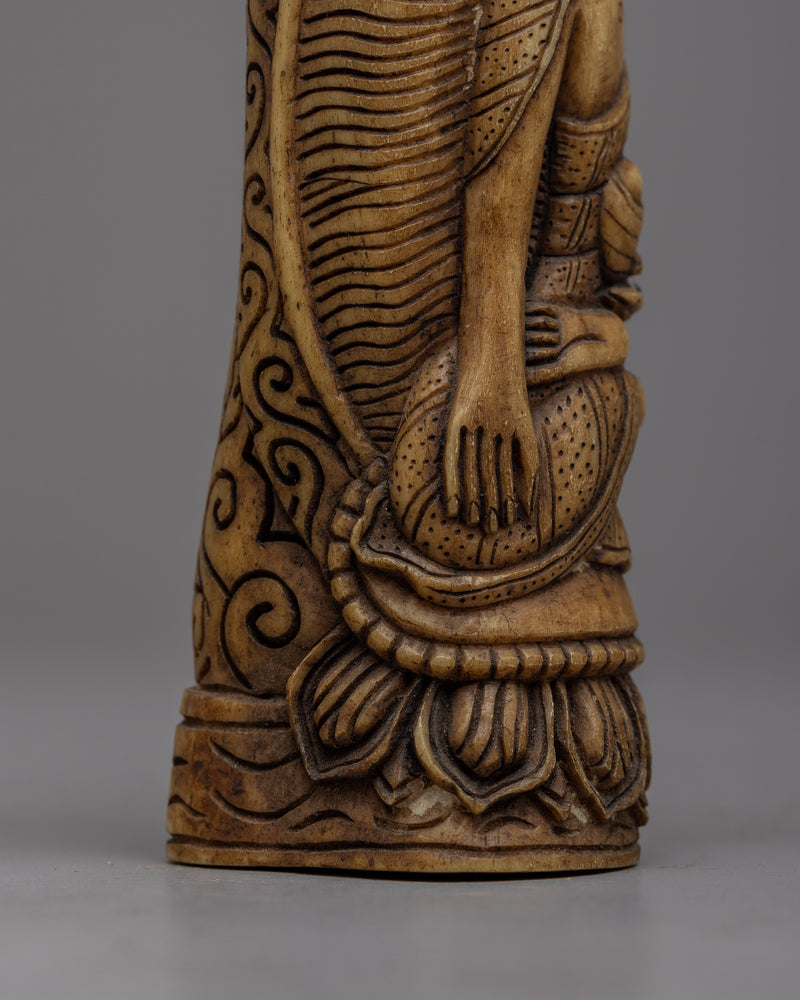 Enlighten your space with the Shakyamuni Buddha | Ethically Sourced Bone Sculpture