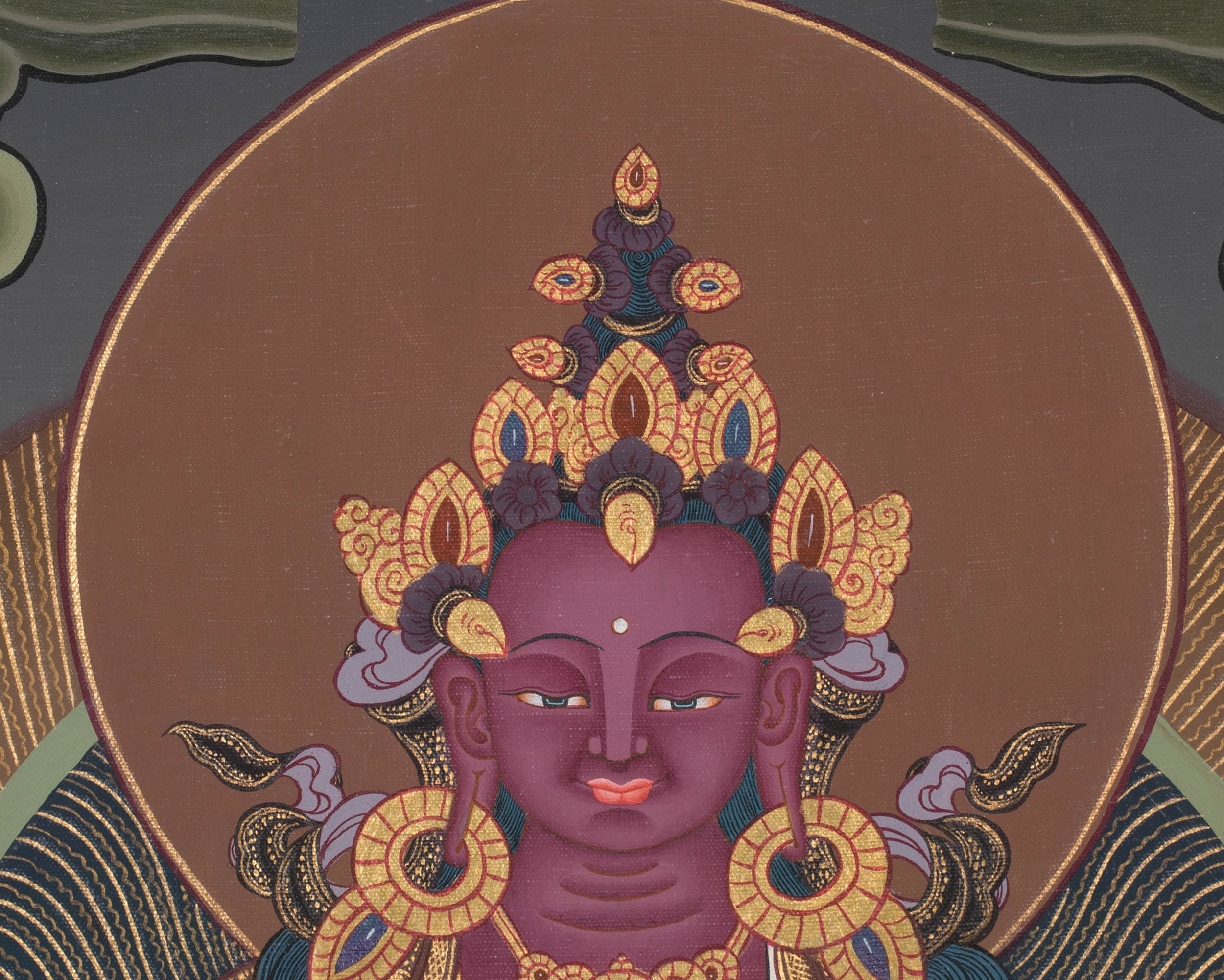 Amitayus Thangka Painting | Buddha of Infinite Life Wall Art