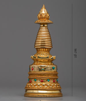 Tibetan Copper Stupa | Elevate Your Space with Stupa