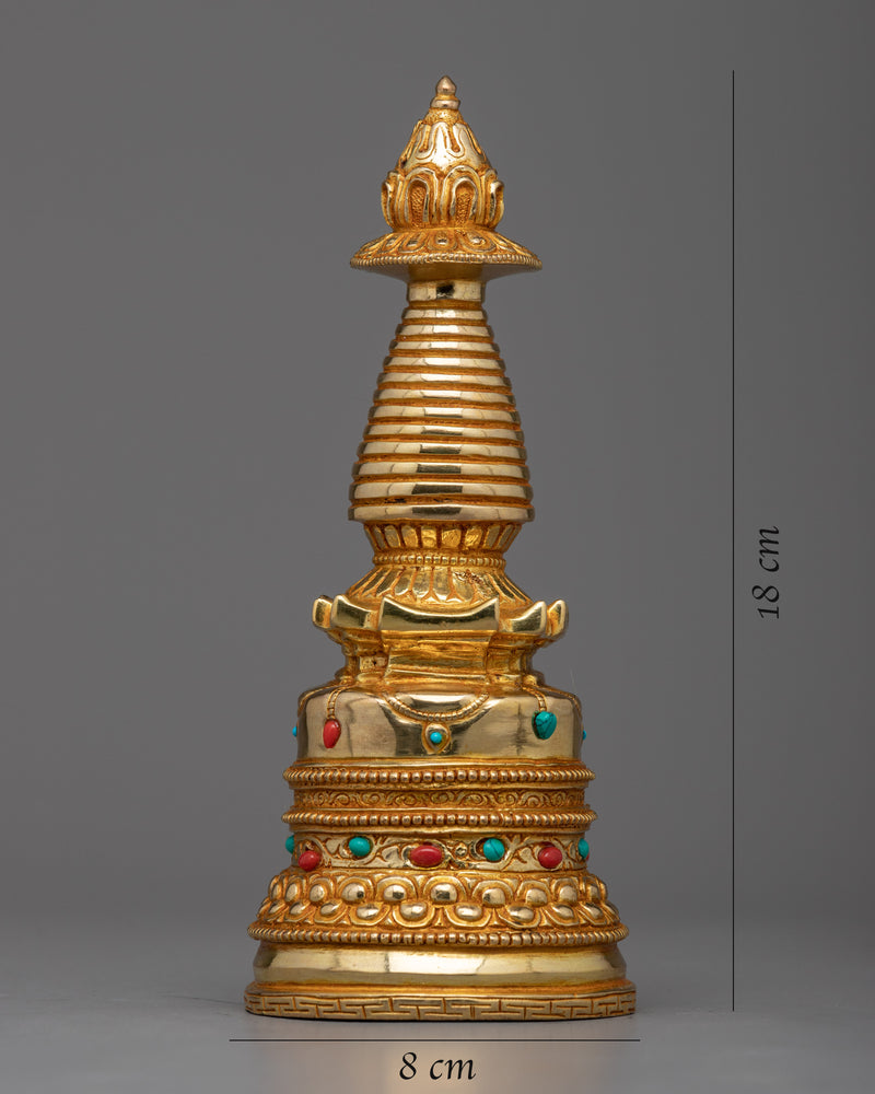 Tibetan Copper Stupa | Elevate Your Space with Stupa