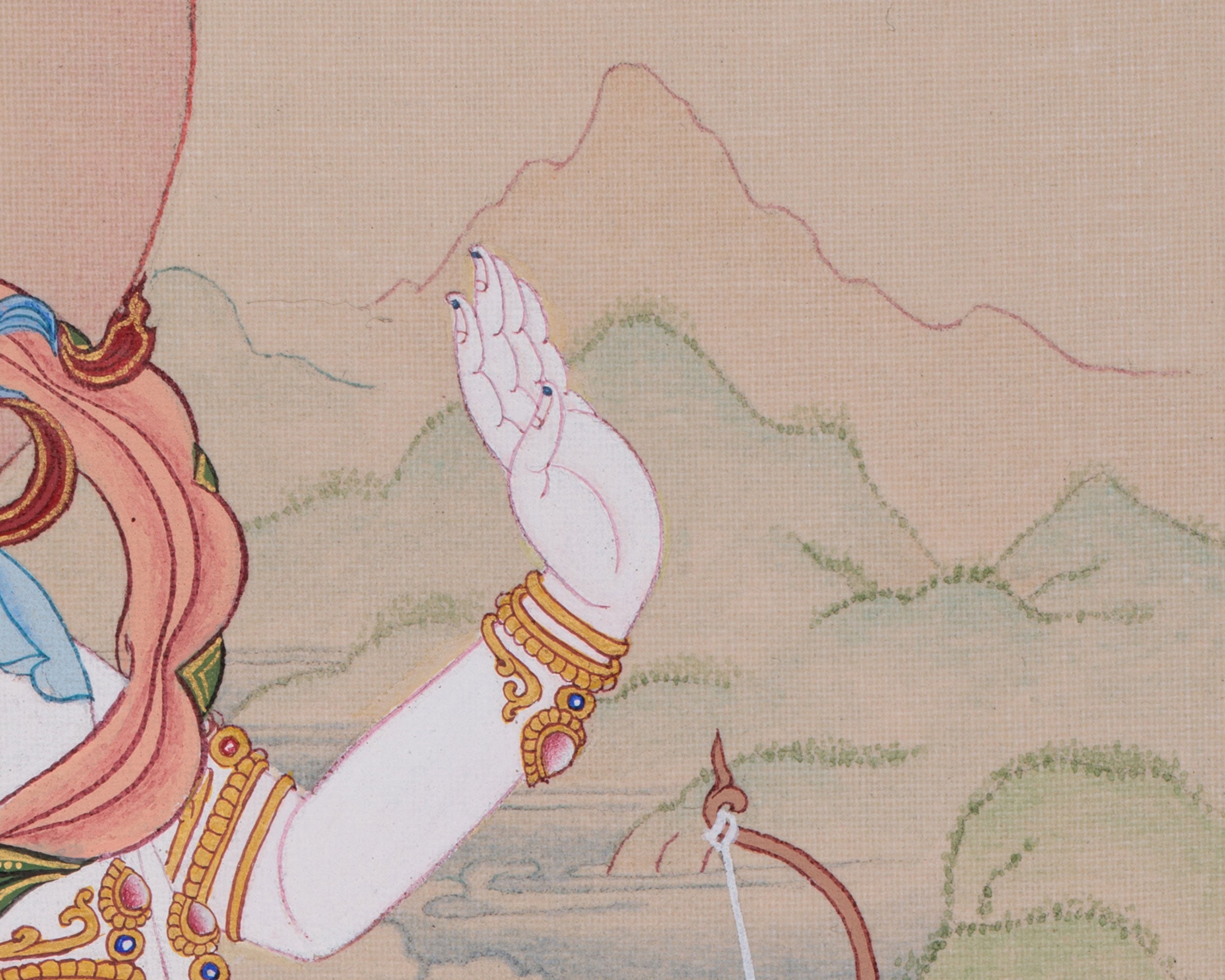 Goddess Namgyalma Thangka | Tibetan Longevity Deity