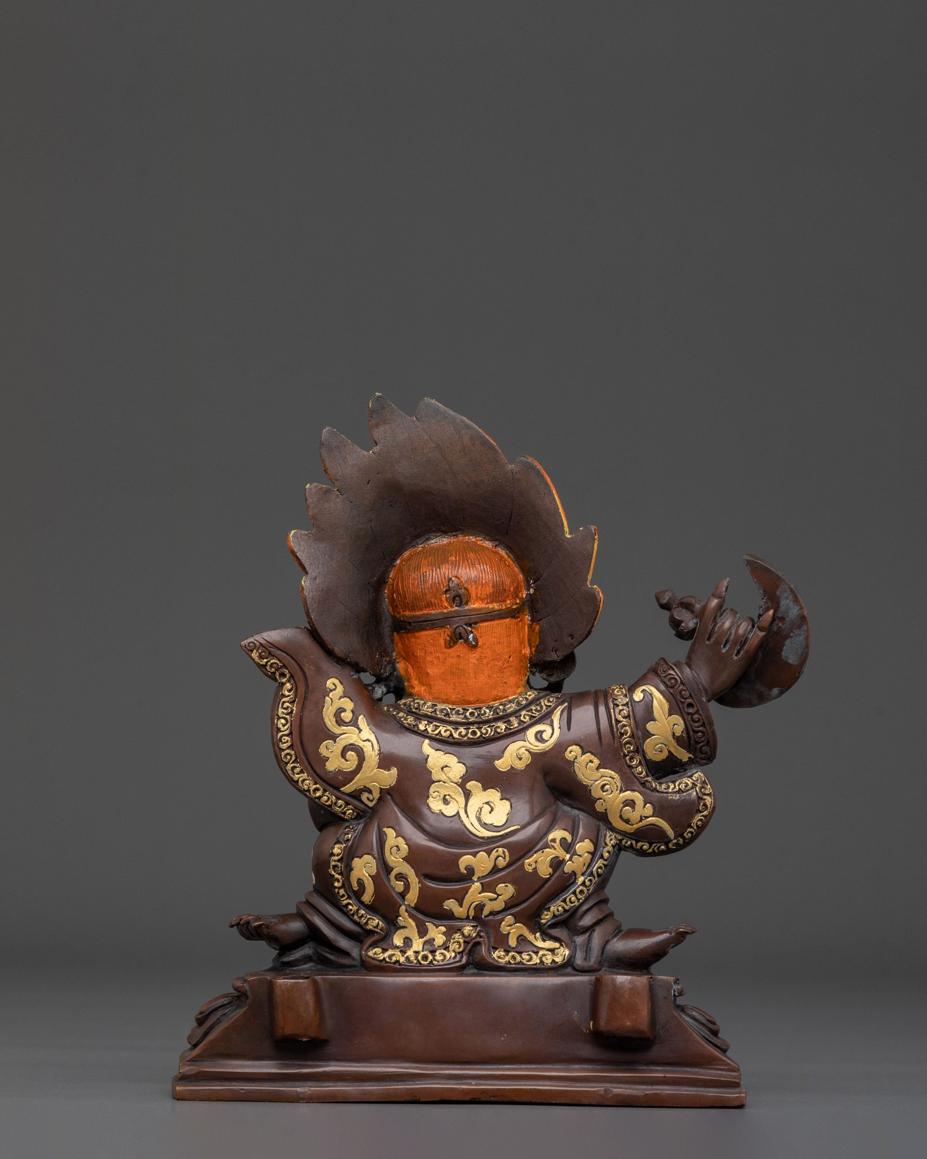 Formidable Buddhist Protector Mahakala Bernakchen Statue