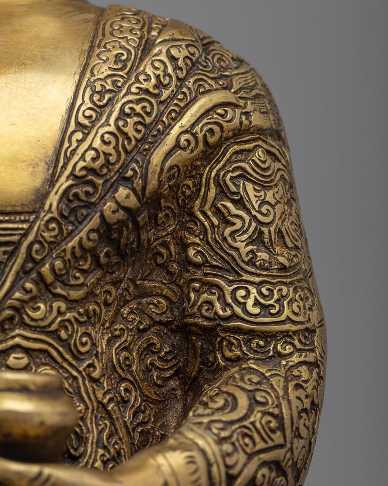 Brass Amoghasiddhi Buddha Statue | Traditionally Handcrafted Buddha Statue