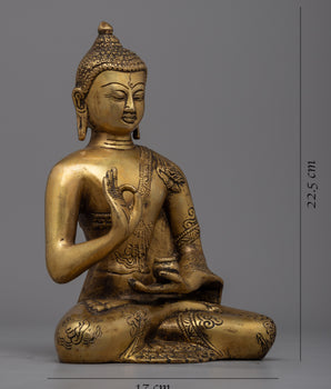 Tibetan Amoghasiddhi Buddha Statue | The Enlightened One of Fearless Accomplishment