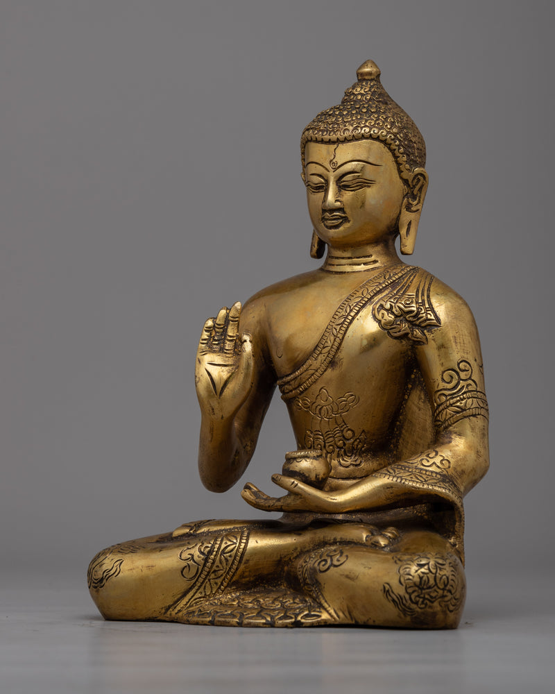 Tibetan Amoghasiddhi Buddha Statue | The Enlightened One of Fearless Accomplishment