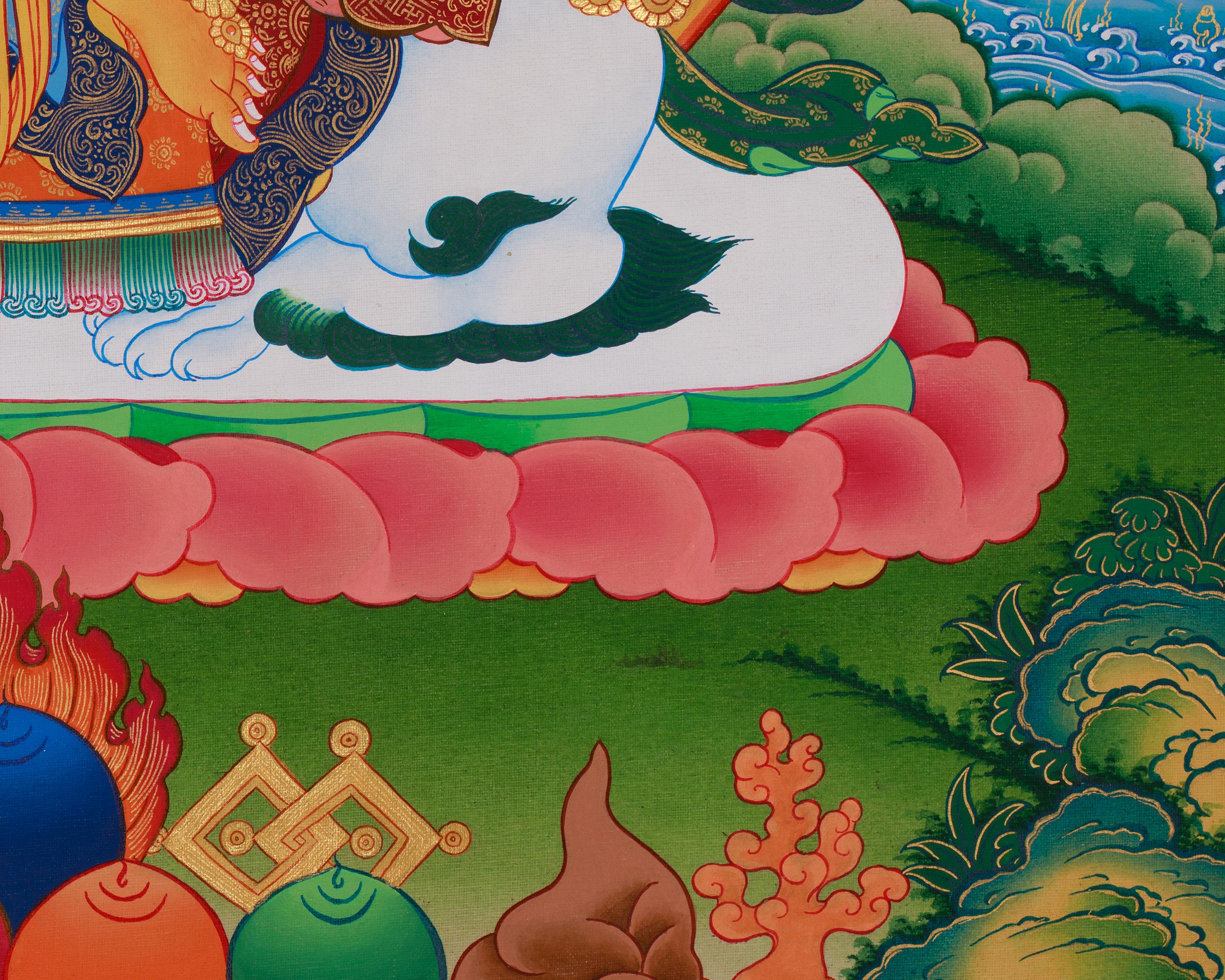 Sacred Namtoshe Thangka | Tibetan Buddhist Guardian King of the North