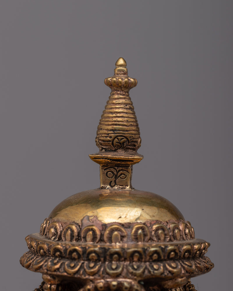 Tibetan Copper Stupa for Home Altar | Create a Sacred Meditation Corner