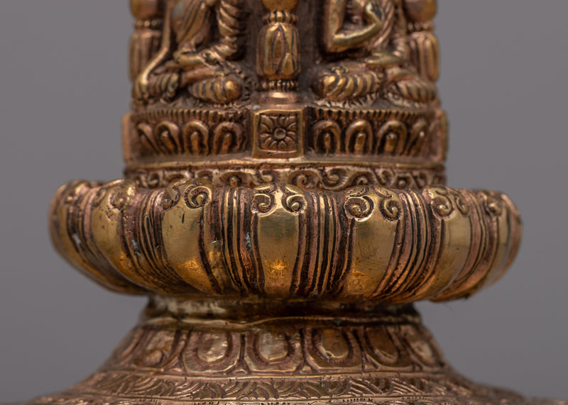 Tibetan Copper Stupa for Home Altar | Create a Sacred Meditation Corner