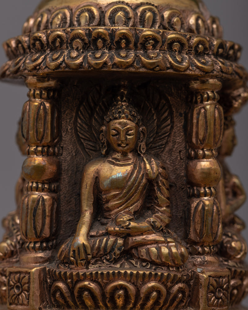 Tibetan Copper Stupa for Home Altar | Create a Sacred Meditation Corner