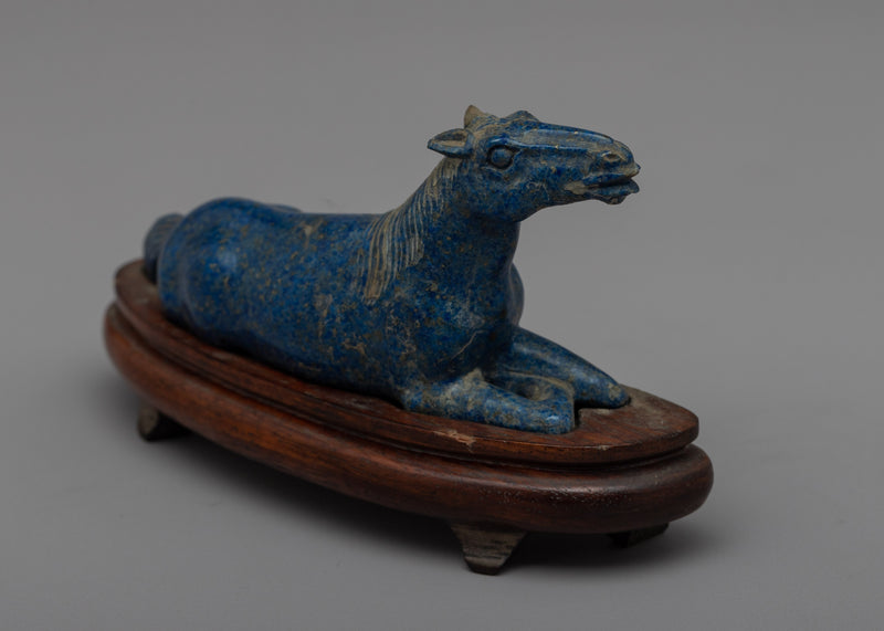 Lapis Lazuli Horse Statue | Elegant Home Decor and Spiritual Symbol