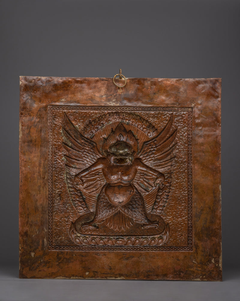 Garuda Thangka Metal Calendar | Sacred Bird Symbol of Protection