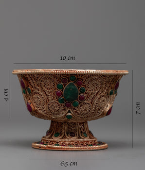 Set of 7 Handcrafted Offering Bowls | Perfect for Your Buddhist Altar