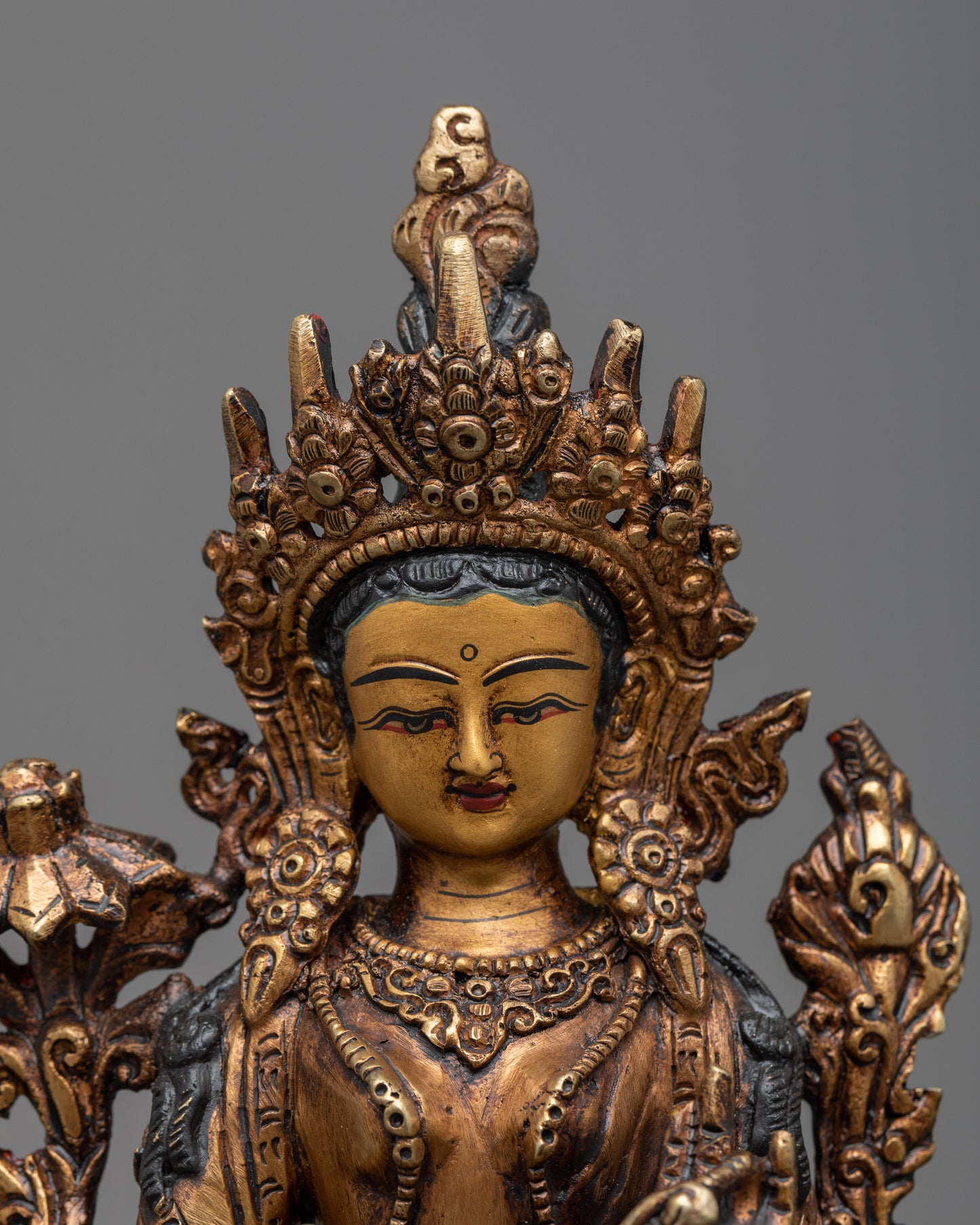 Tibetan Bodhisattva Copper Statue Set | Elegant Spiritual Decor for Altar