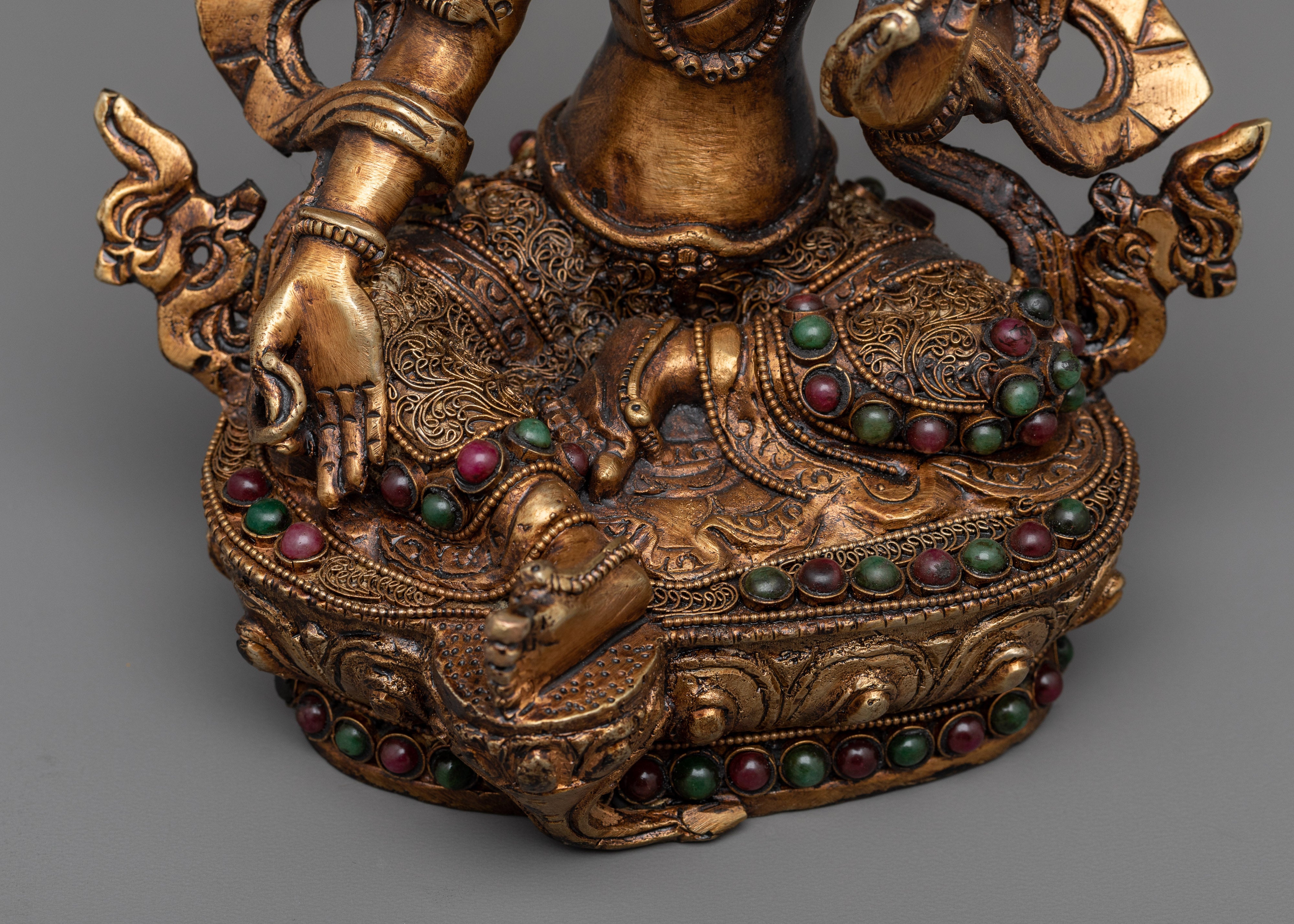 Tibetan Bodhisattva Copper Statue Set | Elegant Spiritual Decor for Altar