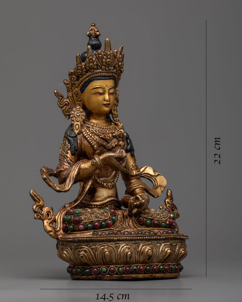 Tibetan Bodhisattva Copper Statue Set | Elegant Spiritual Decor for Altar