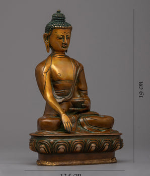 Tibetan Brass Shakyamuni Buddha Statue | Radiating the Energy of Spiritual Awakening