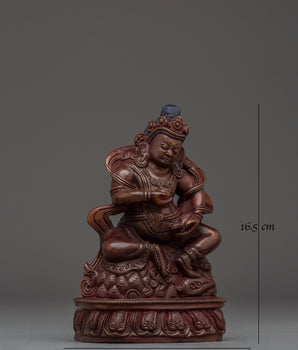 Oxidized Abundance Deity Dzambhala Statue