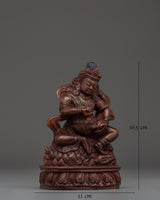 Oxidized Abundance Deity Dzambhala Statue